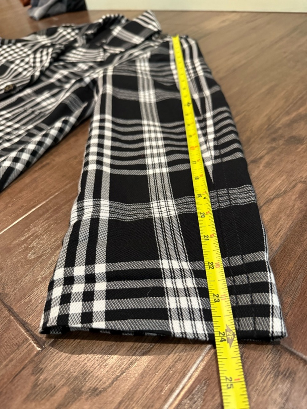 Ann Taylor Workwear Black and White Plaid Double-Breasted Blazer Women’s Large - Picture 11 of 11